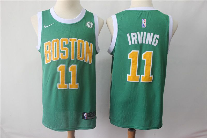 Men Boston Celtics #11 Irving Green City Edition Game Nike NBA Jerseys